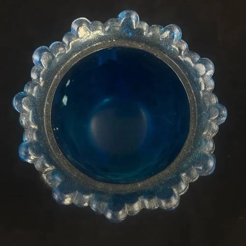 Boyd Art Glass Forget Me Knot Toothpick Holder Cobolt Blue
